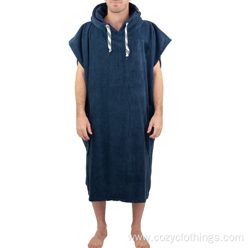 100% cotton hooded poncho beach towel changing robe